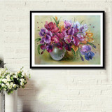 Flowers Diamond Painting Cross Stitch Rhinestones Embroidery Moasic Pasted DIY Painting Art For Living Room Home Decoration 2017