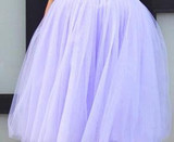 Tulle Skirt Pleated Tutu Skirts Womens Elastic Faldas High Waist Midi Knee Length Saia Jupe