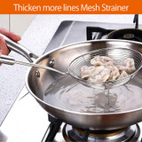 TTLIFE Stainless Steel Mesh Strainers Practical Colander Cooking Tools Soup Skimmer Scoop Colander Kitchen Accessories