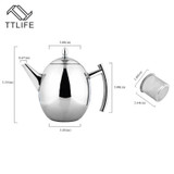 TTLIFE 2017 High Quality 1000ML/1500ML Stainless Steel Coffee Kettle Teapot Coffee Kettle Style Tea and Coffee Drip Kettle pot