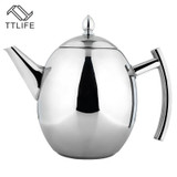 TTLIFE 2017 High Quality 1000ML/1500ML Stainless Steel Coffee Kettle Teapot Coffee Kettle Style Tea and Coffee Drip Kettle pot