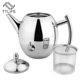 TTLIFE 2017 High Quality 1000ML/1500ML Stainless Steel Coffee Kettle Teapot Coffee Kettle Style Tea and Coffee Drip Kettle pot