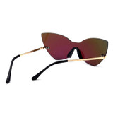 TSHING 2017 Butterfly Designer Cat Eye Sunglasses Women Fashion Brand One Piece Lens Coating Mirror Sun Glasses Female Eyewear