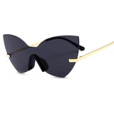 TSHING 2017 Butterfly Designer Cat Eye Sunglasses Women Fashion Brand One Piece Lens Coating Mirror Sun Glasses Female Eyewear