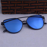 TSHING 2016 New Cat Eye Sunglasses Women Vintage Fashion Rose Gold Mirror Sun Glasses Unique Flat Ladies Sunglasses Oculos UV400