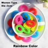 TS 12 pcs Korea Hot candy-colored telephone wire hair band / hair rope wholesale hair accessories for women