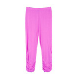 TRYNNA Women Candy Color Girl Summer Knee Length Legging Plus Size Elastic Cotton Legging