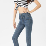 Trousers Jeans For Women 2017 Denim Jeans Woman Blue High Waist Women's Jeans Femme Pencil Skinny Women Jeans Pants Show Slim
