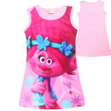 Trolls Dresses for Girls Baby Girl Clothes Summer Sleeveless Girl Dresses Children Clothing Kids Girls Dress Children Clothing