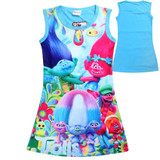 Trolls Dresses for Girls Baby Girl Clothes Summer Sleeveless Girl Dresses Children Clothing Kids Girls Dress Children Clothing
