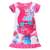Troll Costumes 2017 Summer Baby Girl Dress Cartoon Trolls Dress Casual Flowers Dress Princess Girl Dresses Children Clothes