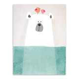 Triptych Modern Nordic Kawaii Animals Bear Hippo Penguins Poster Print Wall Art Picture Canvas Painting Kids Room Decor No Frame