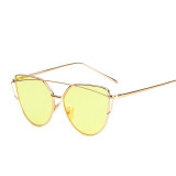 Cat eye sunglasses women flat lens