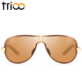 TRIOO Driving Wrap Sun Glasses For Men Cool Windproof Sunglasses 2017 Polarized And UV400 Sports Eyewear Fashion Metal Oculos