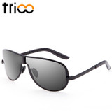TRIOO Driving Wrap Sun Glasses For Men Cool Windproof Sunglasses 2017 Polarized And UV400 Sports Eyewear Fashion Metal Oculos