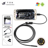 TRINIDAD WOLF 1M/2M/5M 5.5mm Endoscope Camera USB Android Endoscope Waterproof 6 LED Borescope Inspection Camera For Android PC