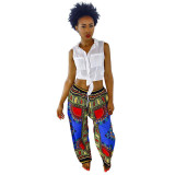 Tribal Print Wide Leg Pants Woman Trousers Big Size Folk Custom Ethnic Trousers For Women Pantalon Femme Pants Women's Pants