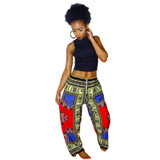 Tribal Print Wide Leg Pants Woman Trousers Big Size Folk Custom Ethnic Trousers For Women Pantalon Femme Pants Women's Pants