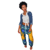 Tribal Print Wide Leg Pants Woman Trousers Big Size Folk Custom Ethnic Trousers For Women Pantalon Femme Pants Women's Pants