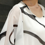 Tribal Print Blouses 2017 New Summer Style 5XL Pluse Size Women Clothing Short Sleeve Chiffon Blouse Ladies Tops Blusa Feminino