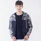 Flower Printed New 2016 Jacket Men Fashion Casual Loose Outwear Mens Jacket Sportswear Bomber Jacket Mens jackets and Coats J50