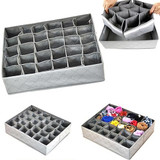 Flodable Non-woven Fabric Underwear Socks Drawer Organizer Storage Box 30 Cells