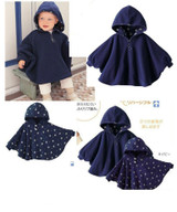 Fleece Combi Baby Coat Babe Cloak Two-sided Outwear Floral Baby Poncho Cape Infant Baby Coat Children's Clothing