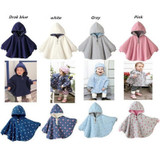 Fleece Combi Baby Coat Babe Cloak Two-sided Outwear Floral Baby Poncho Cape Infant Baby Coat Children's Clothing