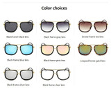 Flat Top Hot Square Sunglasses Men Women Luxury Brand Design Couple Lady Celebrity Brad Pitt Sun Glasses Super star Eyewear