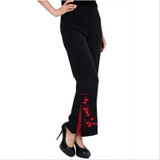 Flare Pants Women Long High Waist Flare Leg Pants Embroidery Black Office Pants 5XL Skinny Flare Dance Pants Slim Trousers A2 Flare Pants Women Long High Waist Flare Leg Pants Embroidery Black Office Pants 5XL Skinny Flare Dance Pants Slim Trousers A2