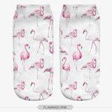 Flamingo Socks New 3D Print Casual Polyester Women Durable Socks Cute Low Cut Ankle Cartoons Casual Type Teenager funny Socks