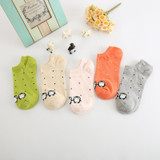 Five Colors Cute Socks Chaussettes Women Socks Cotton Character Penguin Chaussette Femme