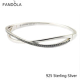 Fits European Style Bracelets 100% 925 Sterling Silver Jewelry Entwined For Women Original Fashion Charms CKK