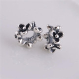 Fits European Original Charms Bracelet Sterling Silver Beads Clover Flower Screw Charm Women DIY Jewelry Wholesale