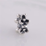 Fits European Original Charms Bracelet Sterling Silver Beads Clover Flower Screw Charm Women DIY Jewelry Wholesale