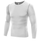 Fitness Men Long Sleeve Shirt Tops Clothes Thermal Muscle Bodybuilding Compression Tights Base Layer Tops