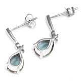 High Quality 2ct Water Drop Genuine Rainbow Fire Mystic Topaz Drop Earrings 925 Sterling Silver For Women New  Gem stone Jewelry