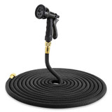 High Quality 25FT-100FT Garden Hose Expandable Magic Rubber Flexible Water Plastic Hoses Pipe Spray Gun Outdoor Garden Watering