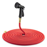 High Quality 25FT-100FT Garden Hose Expandable Magic Rubber Flexible Water Plastic Hoses Pipe Spray Gun Outdoor Garden Watering
