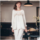 High quality 2017 new cotton pyjamas women long sleeve print pajamas female casual ladies sleepwear homewear pijamas sets A430