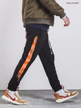 high quality 2017 Fashion Split Side Stripe Elastic Waist joggers Full Length Pants Men hip hop Casual sweatpants High Street