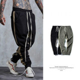 High Quality 2017 Fashion Bare Zipper Streetwear Hip Hop Fitness Long Pants Men Casual Sweatpants Jogger Trousers