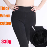 High quality 2017 cotton Winter Leggings Women's Warm Leggings High Waist Thick Velvet Legging Solid black Leggings Women
