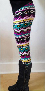 High Quality 2017 Comfortable Women girl casual Winter Christmas Snowflake Knitted Elastic printed Leggings Fitness Cotton Pants