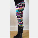 High Quality 2017 Comfortable Women girl casual Winter Christmas Snowflake Knitted Elastic printed Leggings Fitness Cotton Pants