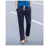 High quality 2017 brand men summer linen pants mens loose pants Casual thin straight trouser pants for men