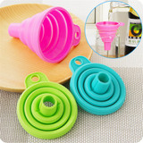 High Quality 1pc New Mini Silicone Gel Foldable Collapsible Style Funnel Hopper Kitchen cooking tools