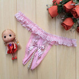 High Quaity Women Sexy Panties Seamless Pearl Underwear Women Lace Thong Sexy Thong G-string Briefs