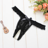 High Quaity Women Sexy Panties Seamless Pearl Underwear Women Lace Thong Sexy Thong G-string Briefs