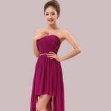High Low Cocktail Dresses New Grace Crystal Dress Formal evening Party gown Vestido de noiva